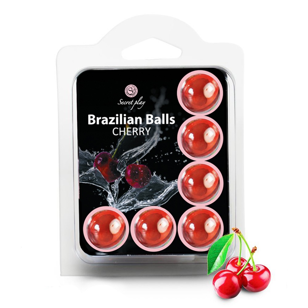 KISSABLE LUBRICANT BALLS CHERRY FLAVOUR 6 X 4GR
