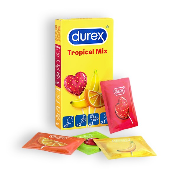 PRESERVATIVOS DUREX TROPICAL 6 UNIDADES - Lust Sexshop
