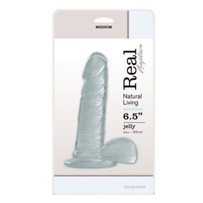 DILDO REAL RAPTURE EARTH FLAVOUR 6.5'' TRANSPARENTE - Lust Sexshop