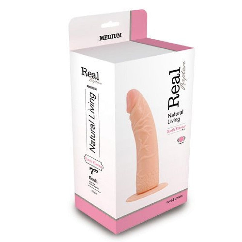 VIBRADOR REALÍSTICO REAL RAPTURE EARTH FLAVOUR 7'' BRANCO - Lust Sexshop