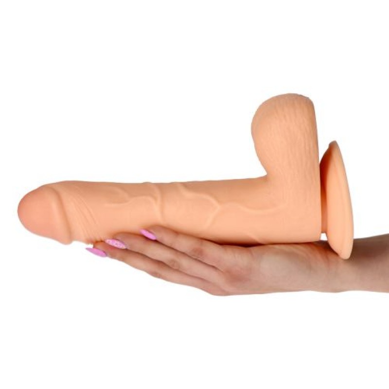 VIBRADOR REALÍSTICO REAL RAPTURE FIRE PASSION 9'' BRANCO - Lust Sexshop