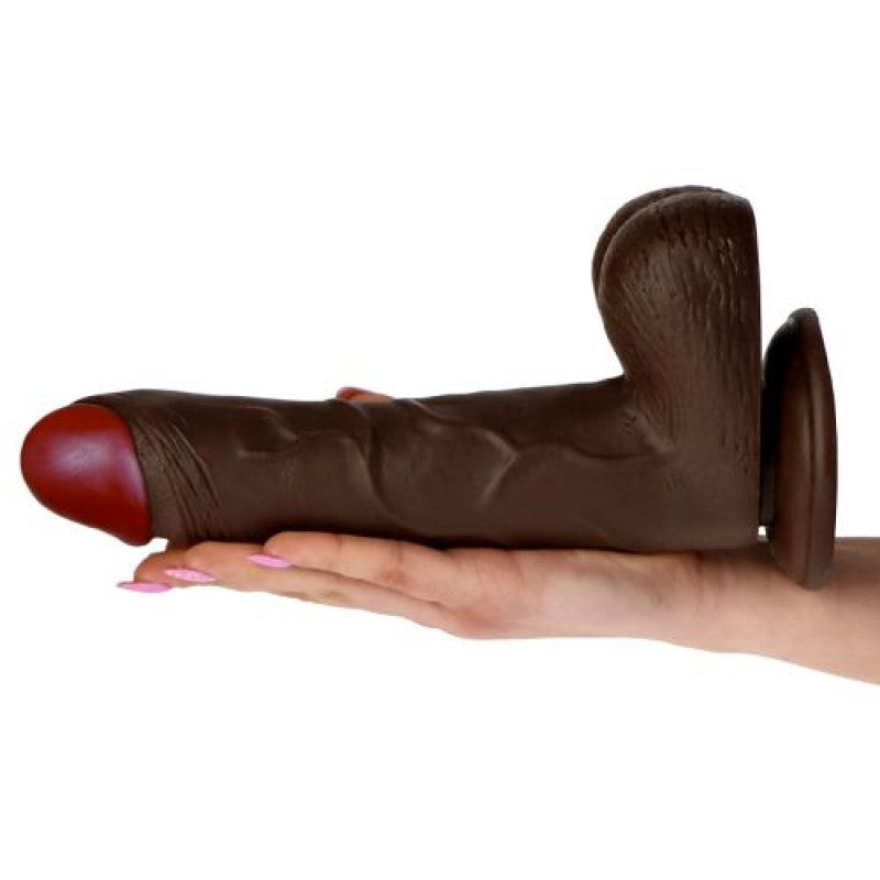 VIBRADOR REALÍSTICO REAL RAPTURE FIRE PASSION 9'' NEGRO - Lust Sexshop