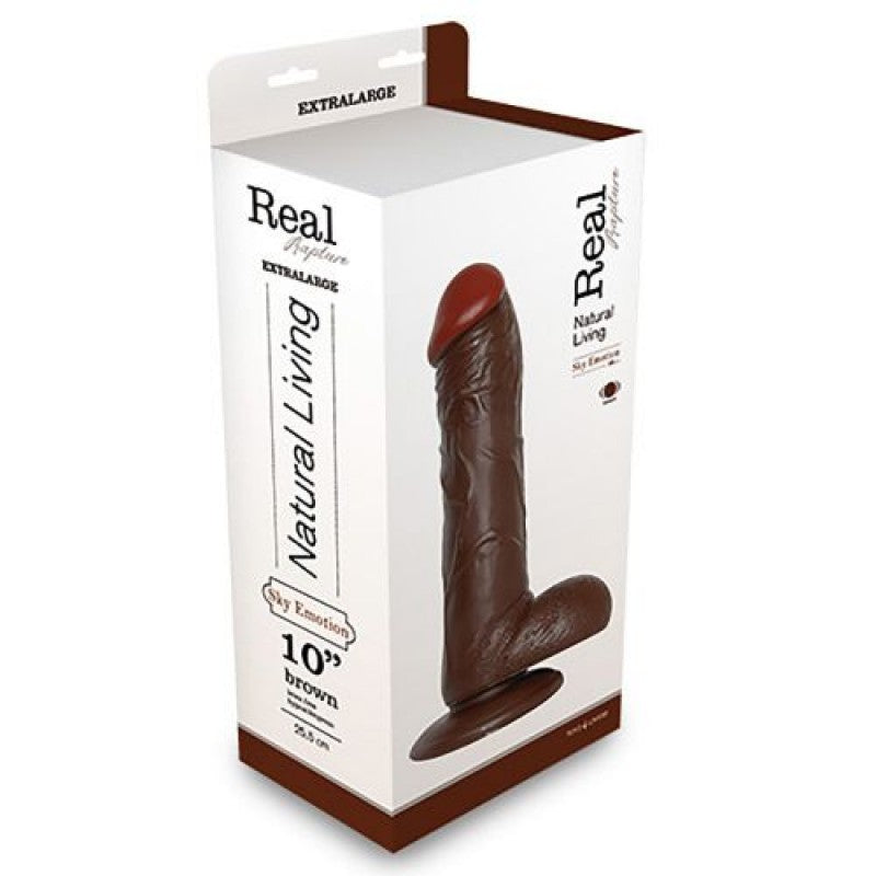 VIBRADOR REALÍSTICO REAL RAPTURE SKY EMOTION 10'' NEGRO - Lust Sexshop
