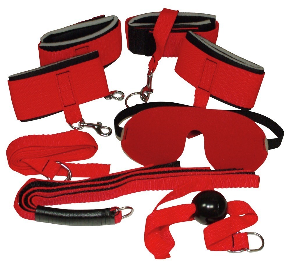 KIT BONDAGE SET BAD KITTY VERMELHO - Lust Sexshop
