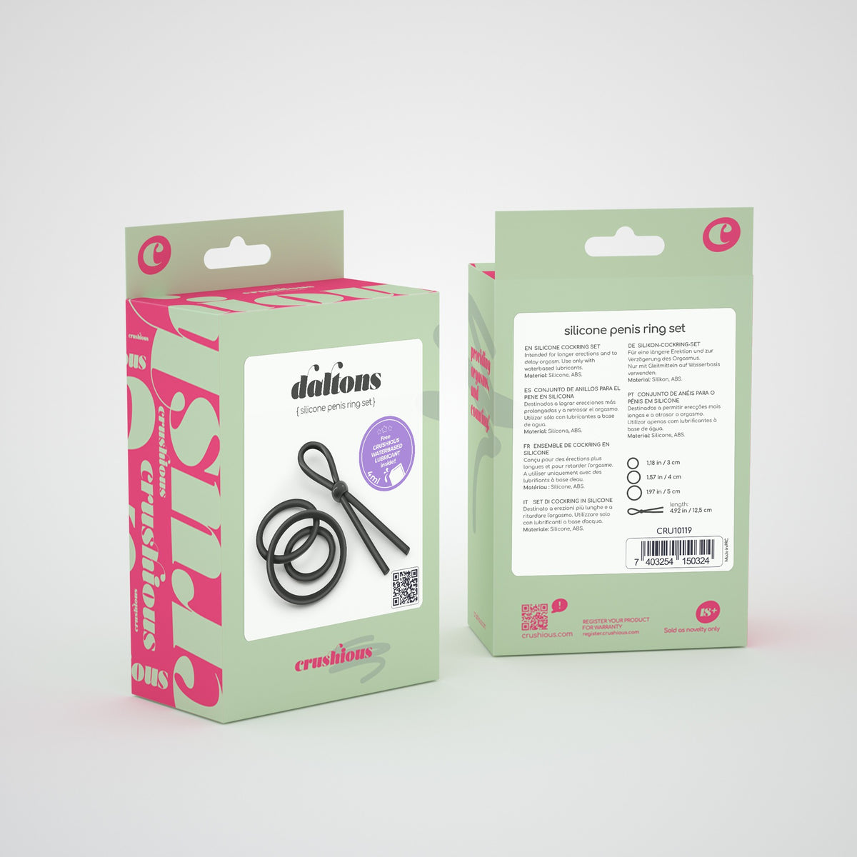 DALTONS CONJUNTO DE ANÉIS DE SILICONE PARA O PÉNIS CRUSHIOUS - Lust Sexshop