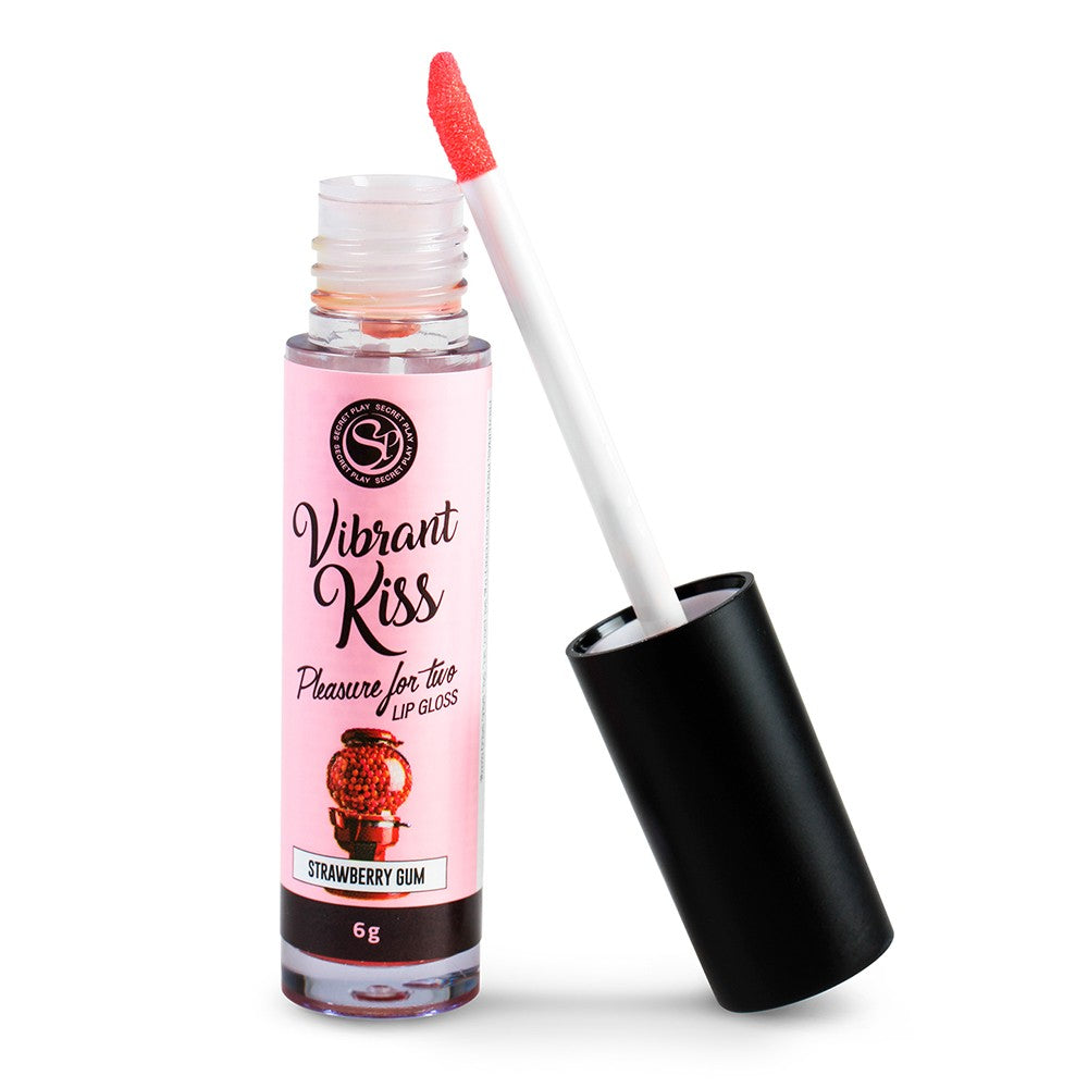 LIP GLOSS DE PASTILHA DE MORANGO VIBRANT KISS 6GR - Lust Sexshop