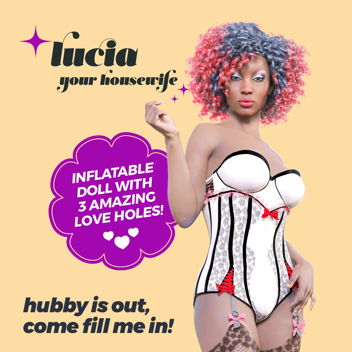LUCIA A DONA DE CASA BONECA INSUFLÁVEL MULATA CRUSHIOUS - Lust Sexshop