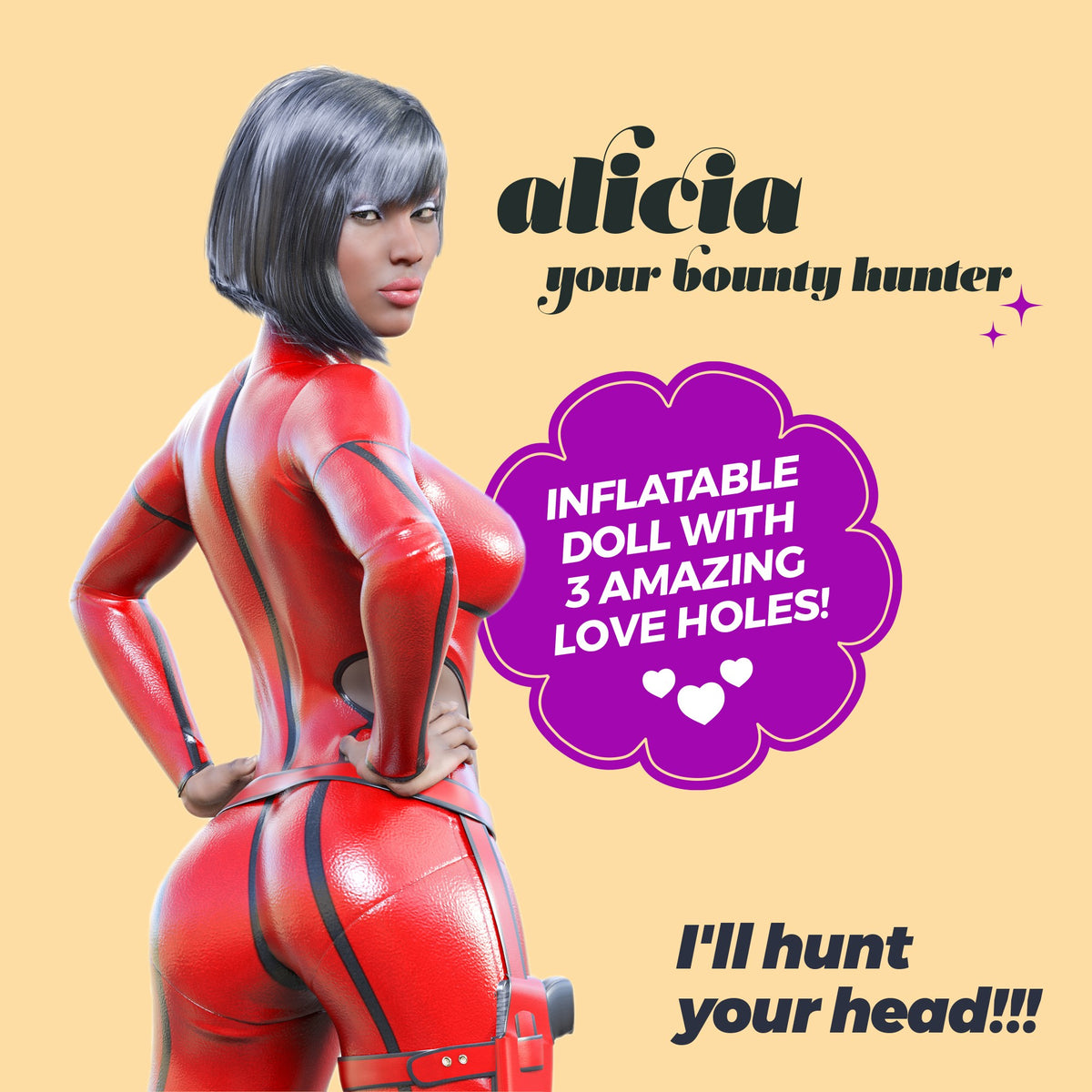 ALICIA A CAÇA RECOMPENSAS BONECA INSUFLÁVEL MULATA CRUSHIOUS - Lust Sexshop