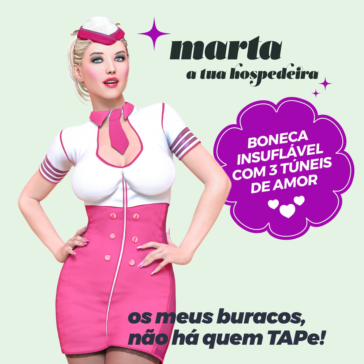 MARTA A HOSPEDEIRA BONECA INSUFLÁVEL LOIRA CRUSHIOUS - Lust Sexshop