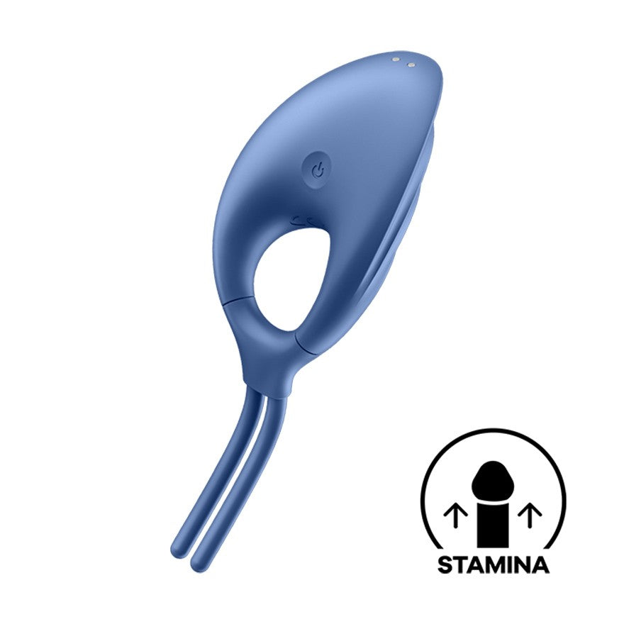 ANEL VIBRATÓRIO SWORDSMAN SATISFYER AZUL - Lust Sexshop
