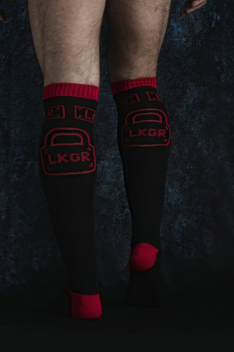 LOCKER GEAR KEEP THEM ON SOCKS RED