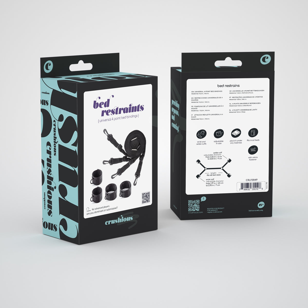RESTRICCIONES UNIVERSALES BED RESTRAINTS CRUSHIOUS
