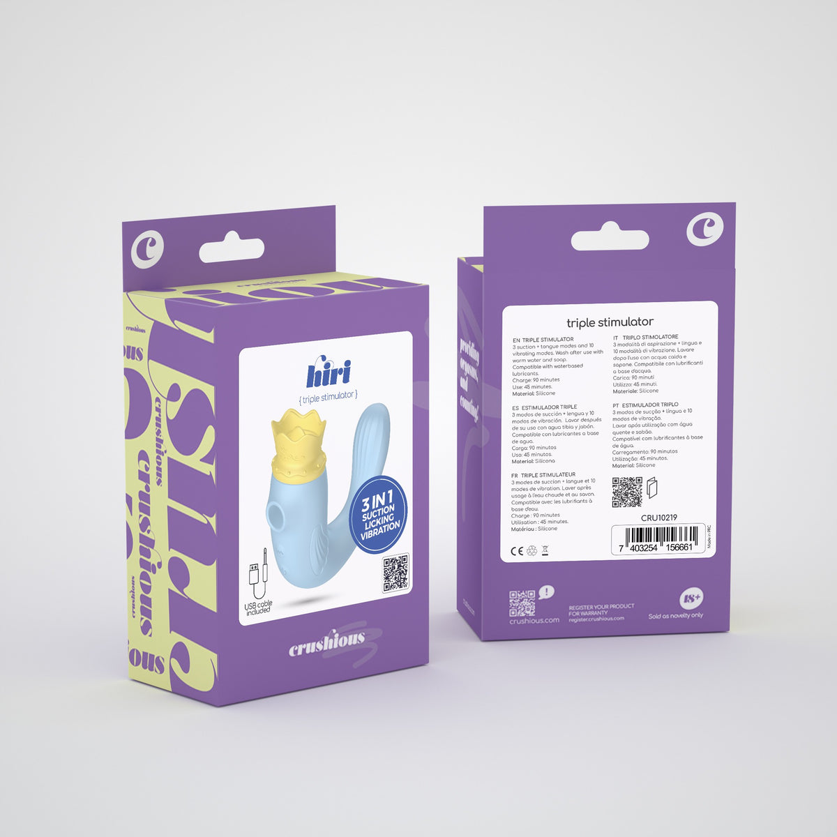CRUSHIOUS HIRI TRIPLE STIMULATOR BLUE
