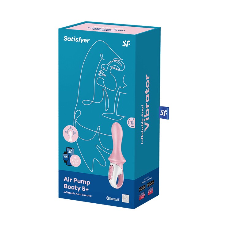 VIBRADOR ANAL INSUFLÁVEL AIR PUMP BOOTY 5 COM APLICAÇÃO CONNECT SATISFYER - Lust Sexshop