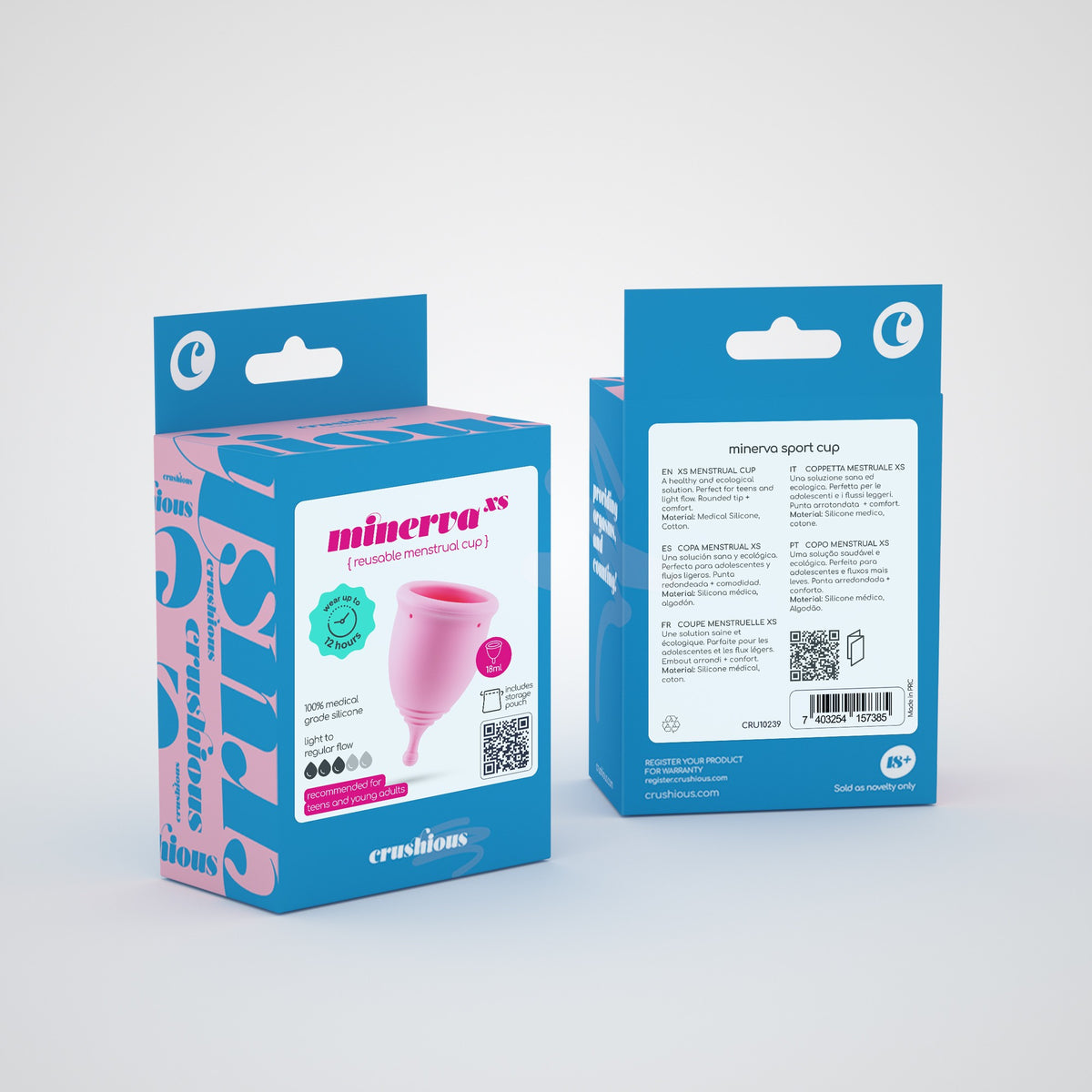 COPA MENSTRUAL MINERVA XS CON BOLSA CRUSHIOUS