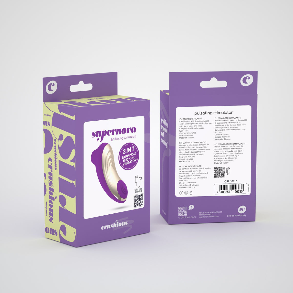 ESTIMULADOR DE CLITÓRIS SUPERNOVA CRUSHIOUS ROXO