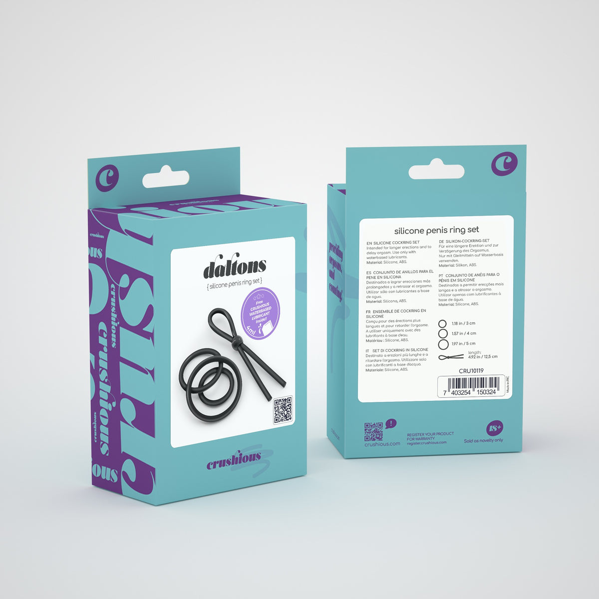 DALTONS CONJUNTO DE ANÉIS DE SILICONE PARA O PÉNIS CRUSHIOUS - Lust Sexshop