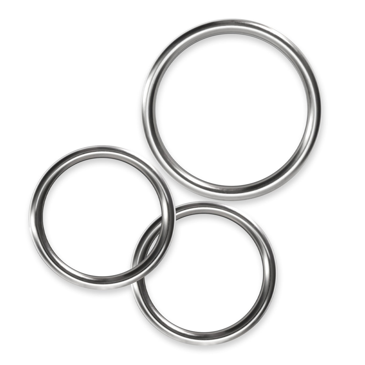METALEROS CONJUNTO DE 3 ANÉIS PENIANOS EM METAL CRUSHIOUS - Lust Sexshop