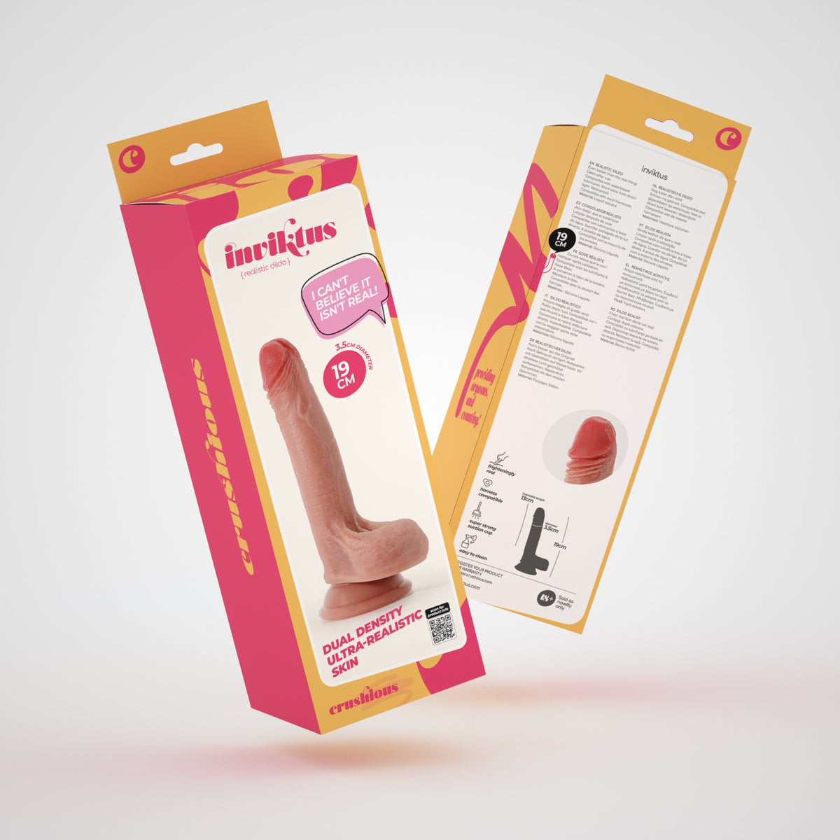 CRUSHIOUS INVIKTUS 7 LIQUID SILICONE DILDO FLESH