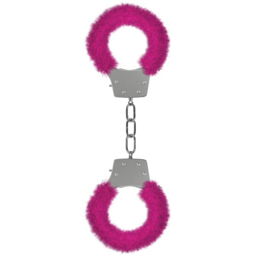 ALGEMAS COM PELUCHE PLEASURE FURRY HANDCUFFS ROSA - Lust Sexshop