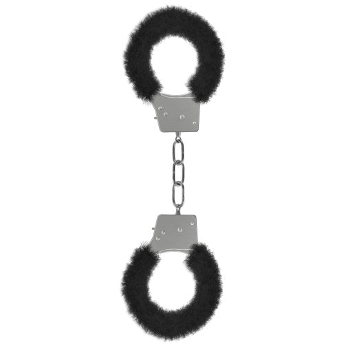ALGEMAS COM PELUCHE BEGINNER'S FURRY HANDCUFFS PRETAS - Lust Sexshop