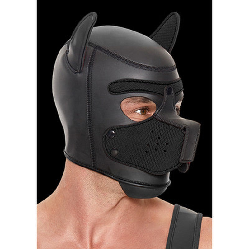 CAPUZ PUPPY HOOD EM NEOPRENE PRETO OUCH! - Lust Sexshop