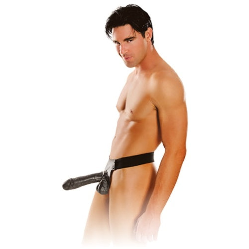STRAP-ON OCO 10'' BIG DADDY HOLLOW FETISH FANTASY SERIES PRETO - Lust Sexshop