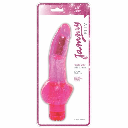 VIBRADOR JAMMY JELLY FLARY GLITTER - Lust Sexshop