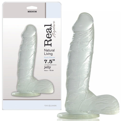 DILDO REAL RAPTURE EARTH FLAVOUR 7.5'' TRANSPARENTE - Lust Sexshop