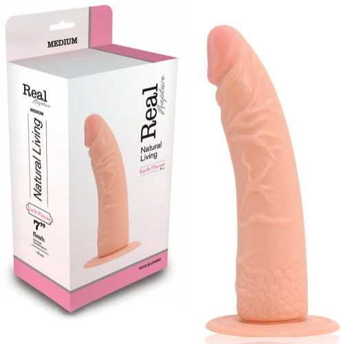 DILDO REALÍSTICO REAL RAPTURE EARTH FLAVOUR 7'' BRANCO - Lust Sexshop
