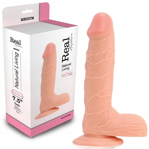 DILDO REALÍSTICO REAL RAPTURE EARTH FLAVOUR 7.5'' BRANCO - Lust Sexshop