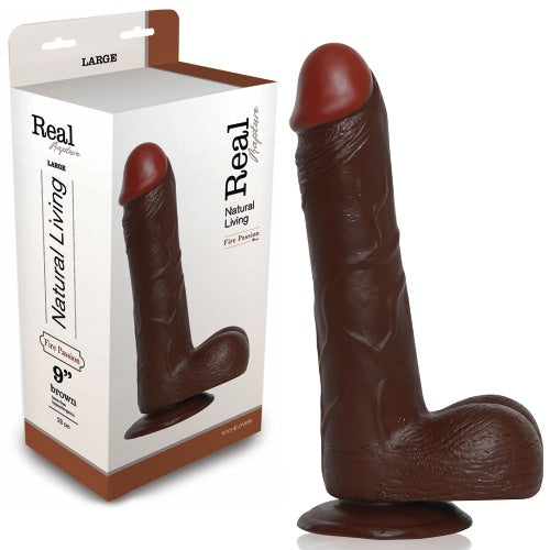 DILDO REALÍSTICO REAL RAPTURE FIRE PASSION 9'' NEGRO - Lust Sexshop