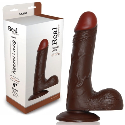 DILDO REALÍSTICO REAL RAPTURE FIRE PASSION 8'' NEGRO - Lust Sexshop