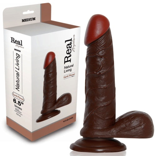 DILDO REALÍSTICO REAL RAPTURE EARTH FLAVOUR 6.5'' NEGRO - Lust Sexshop