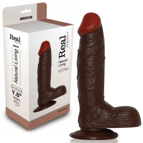 DILDO REALÍSTICO REAL RAPTURE EARTH FLAVOUR 7.5'' NEGRO - Lust Sexshop