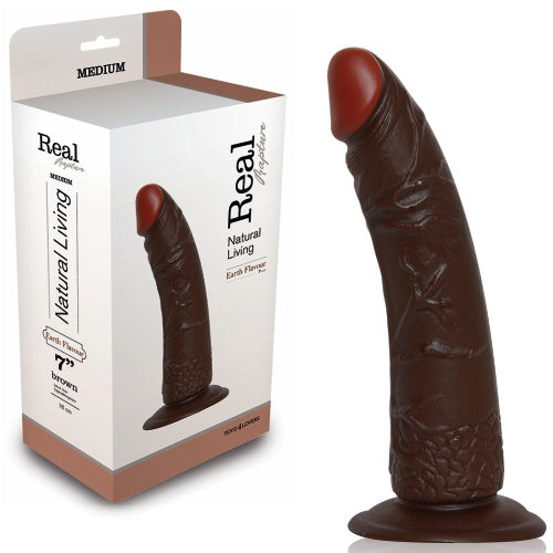 DILDO REALÍSTICO REAL RAPTURE EARTH FLAVOUR 7'' NEGRO - Lust Sexshop