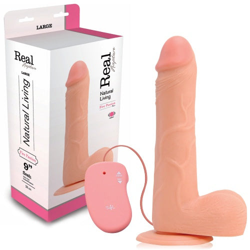 VIBRADOR REALÍSTICO REAL RAPTURE FIRE PASSION 9'' BRANCO - Lust Sexshop
