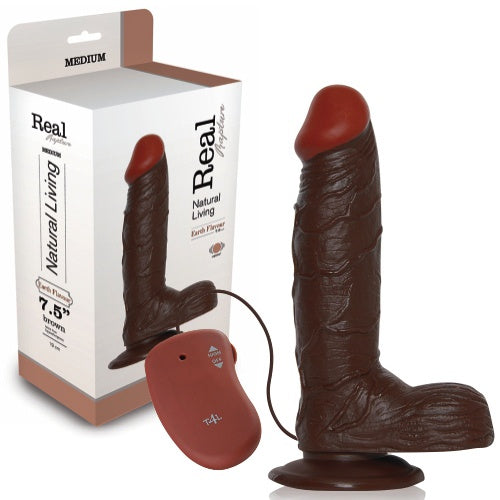 VIBRADOR REALÍSTICO REAL RAPTURE EARTH FLAVOUR 7.5'' NEGRO - Lust Sexshop