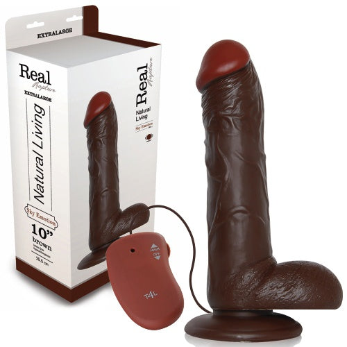 VIBRADOR REALÍSTICO REAL RAPTURE SKY EMOTION 10'' NEGRO - Lust Sexshop