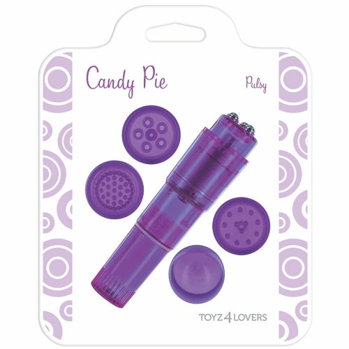 VIBRADOR CANDY PIE PULSY ROXO - Lust Sexshop
