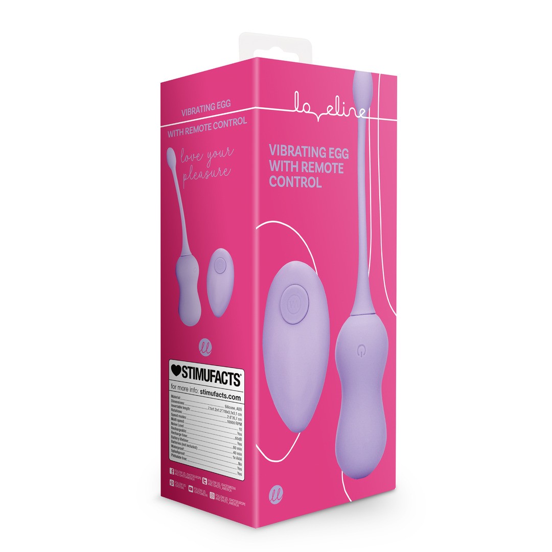 HUEVO VIBRADOR CON MANDO A DISTANCIA MORADO LOVELINE 
