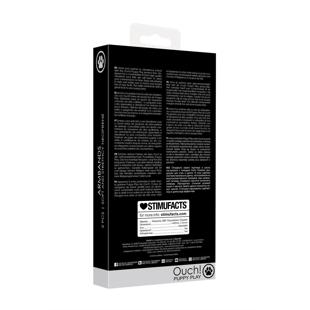 FAIXA DE BRAÇO EM NEOPRENE PRETA OUCH! - Lust Sexshop